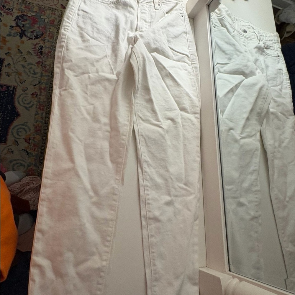 Old Navy Women's Straight Leg White Jeans